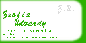 zsofia udvardy business card